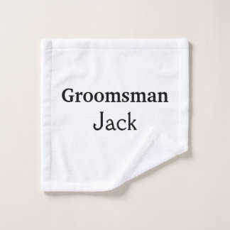 SIMPLE MINIMAL add your name custom groomsman    Wash Cloth
