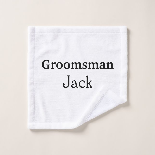 SIMPLE MINIMAL add your name custom groomsman    Wash Cloth (Wash Cloth)
