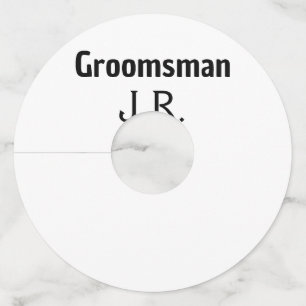 SIMPLE MINIMAL add your name custom groomsman     Wine Glass Tag