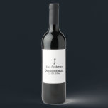 SIMPLE MINIMAL add your name custom groomsman  Wine Label<br><div class="desc">design</div>