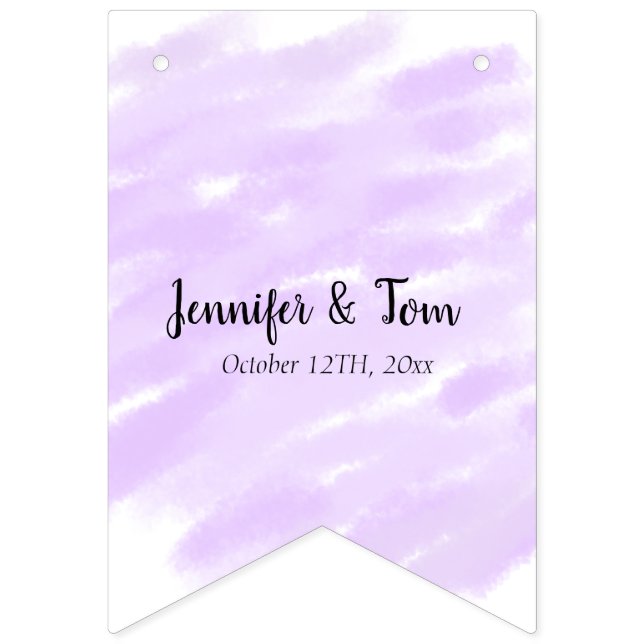 simple minimal add your name custom wedding unity  bunting flags (First Flag)