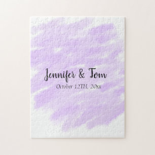 simple minimal add your name custom wedding unity  jigsaw puzzle