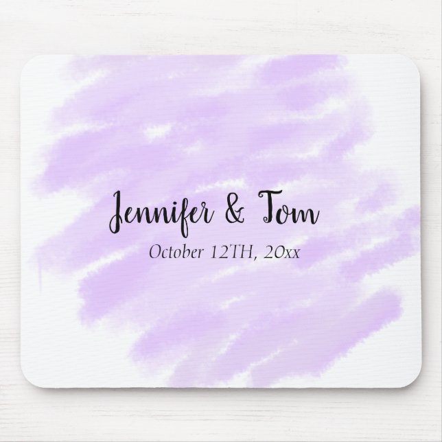 simple minimal add your name custom wedding unity  mouse pad (Front)
