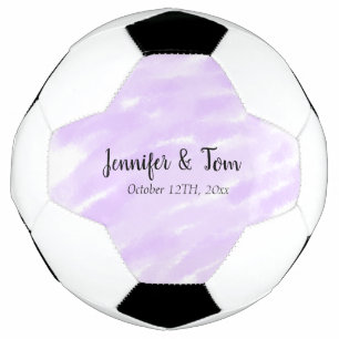 simple minimal add your name custom wedding unity  soccer ball