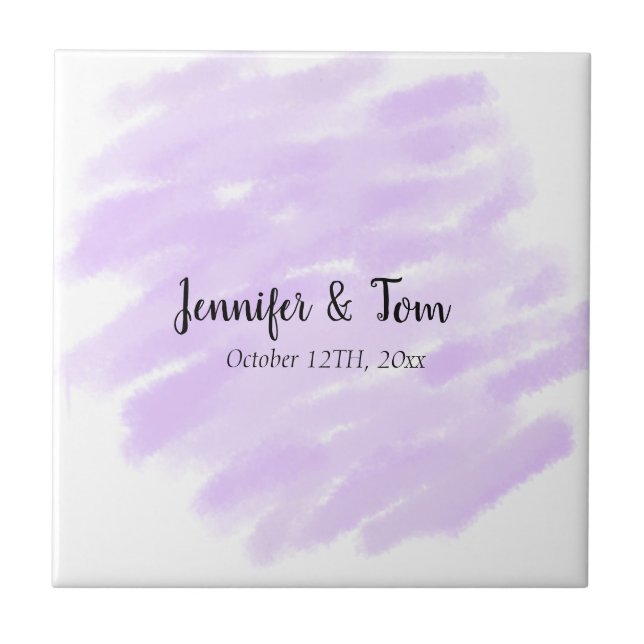 simple minimal add your name custom wedding unity  tile (Front)