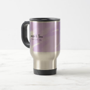 simple minimal add your name custom wedding unity  travel mug