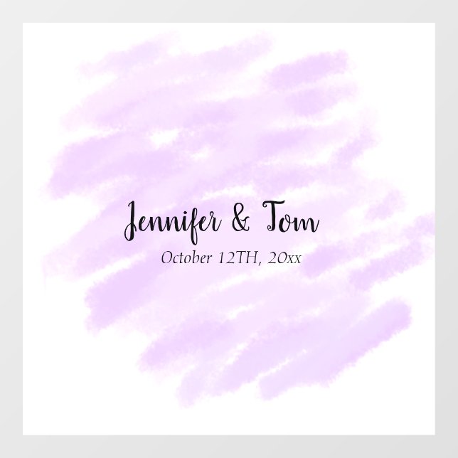 simple minimal add your name custom wedding unity  window cling (Sheet)