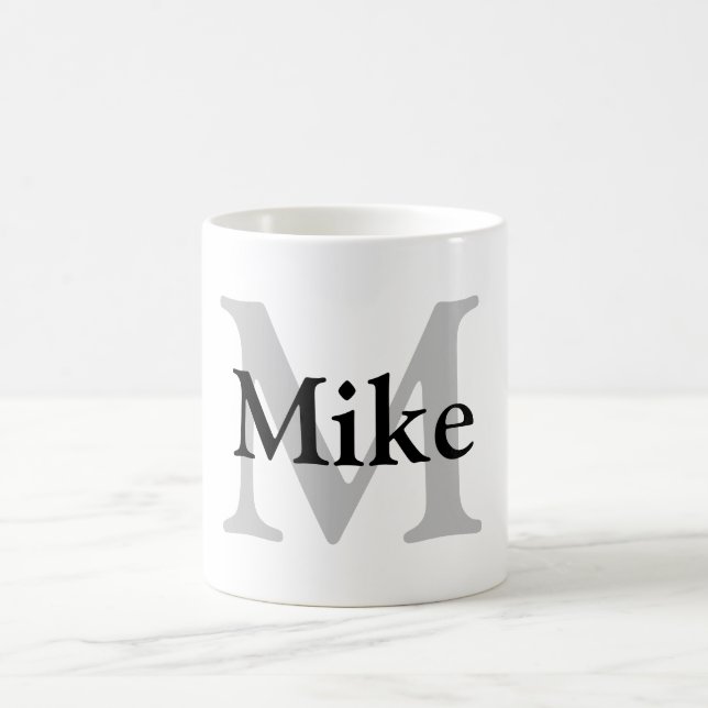 simple minimal add your name MONOGRAM GROOMSMEN  Coffee Mug (Center)