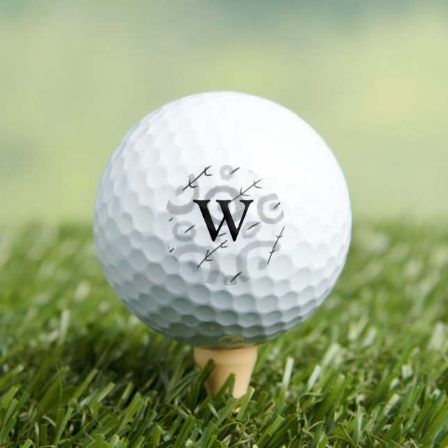 simple minimal add your name MONOGRAM GROOMSMEN    Golf Balls (Insitu Tee)