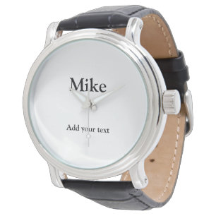 simple minimal add your name MONOGRAM GROOMSMEN  W Watch