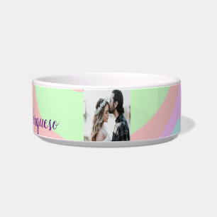 simple minimal add your name photo pastel paint ef bowl