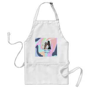 simple minimal add your name photo pastel paint ef standard apron