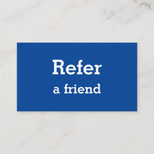 simple minimal add your name store salon  referral card