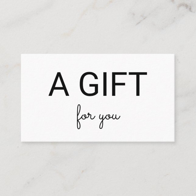 simple minimal add your name text address logo discount card (Front)