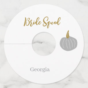 simple minimal add your name text bridal shower t wine glass tag