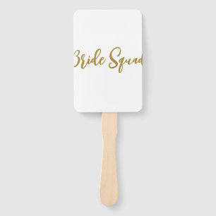 simple minimal add your name text bridesmaid gift  hand fan