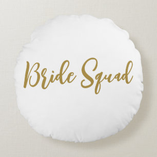 simple minimal add your name text bridesmaid gift  round pillow