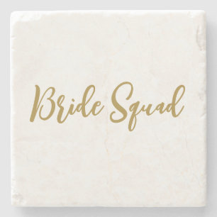 simple minimal add your name text bridesmaid gift stone coaster