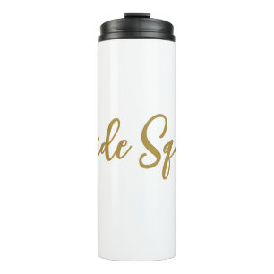simple minimal add your name text bridesmaid gift  thermal tumbler