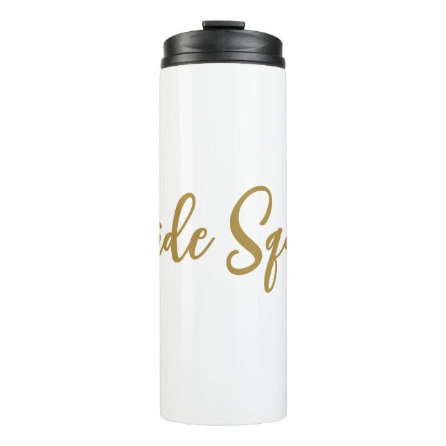 simple minimal add your name text bridesmaid gift  thermal tumbler (Front)