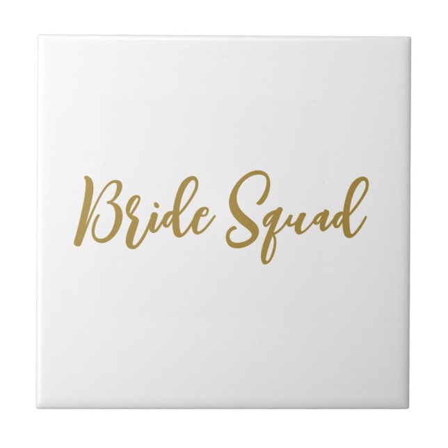 simple minimal add your name text bridesmaid gift  tile (Front)