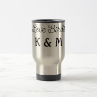 simple minimal add your name text love birds text