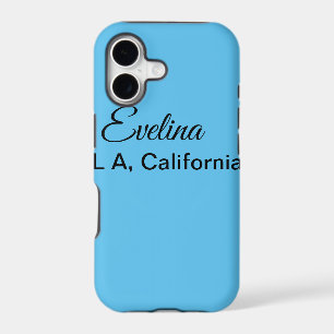 Simple minimal add your name text place city custo