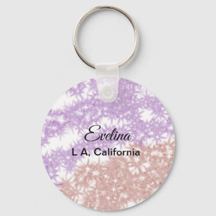 Simple minimal add your name text place city custo keychain