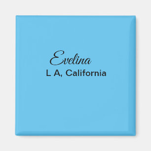 Simple minimal add your name text place city custo magnet