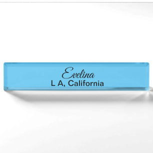 Simple minimal add your name text place city custo nameplate