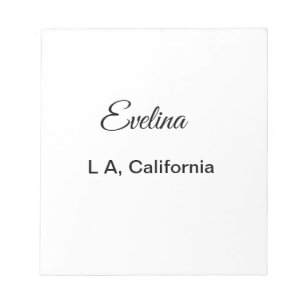 Simple minimal add your name text place city custo notepad