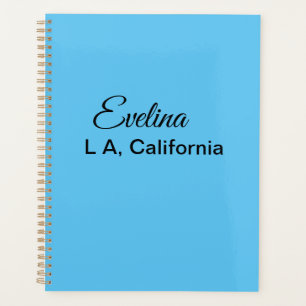 Simple minimal add your name text place city custo planner