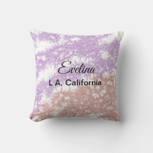 Simple minimal add your name text place city custo throw pillow