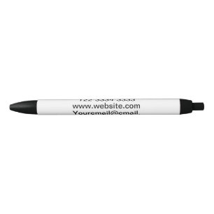 Simple minimal add your name text place city phone black ink pen