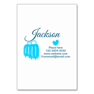 Simple minimal add your name text place city phone table number