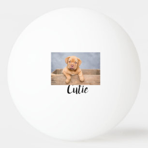 simple minimal add your pet photo name custom    ping pong ball