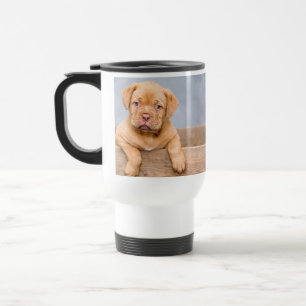 simple minimal add your pet photo name custom travel mug