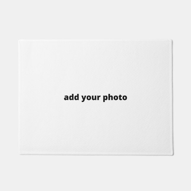 SIMPLE MINIMAL add your photo custom Doormat (Front)