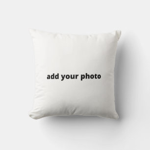 SIMPLE MINIMAL add your photo custom Throw Pillow