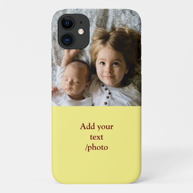 simple minimal ADD YOUR PHOTO TEXT CHRISTMAS     C Case-Mate iPhone Case (Back)