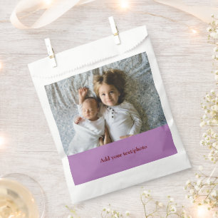 simple minimal ADD YOUR PHOTO TEXT CHRISTMAS Favour Bag