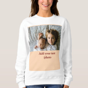 simple minimal ADD YOUR PHOTO TEXT CHRISTMAS    Ho Sweatshirt