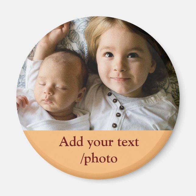simple minimal ADD YOUR PHOTO TEXT CHRISTMAS     M Magnet (Front)