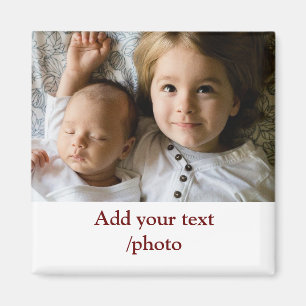 simple minimal ADD YOUR PHOTO TEXT CHRISTMAS Magnet