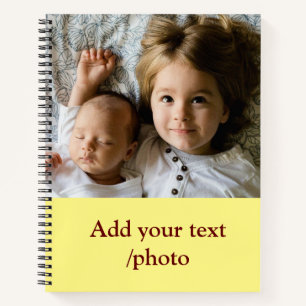 simple minimal ADD YOUR PHOTO TEXT CHRISTMAS N Notebook