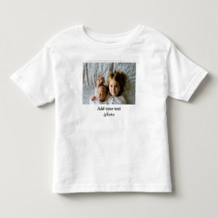 simple minimal ADD YOUR PHOTO TEXT CHRISTMAS     T Toddler T-shirt