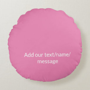 Simple minimal add your photo text glitter sparkle round pillow