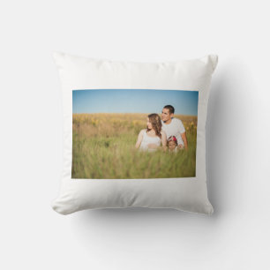 Simple minimal add your photo text glitter sparkle throw pillow