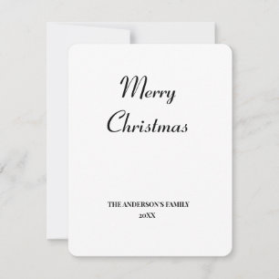 simple minimal add your text christmas personalize card