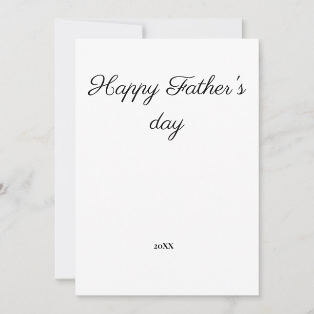 simple minimal add your text father's day card (Front)